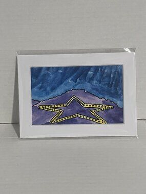 Palmer Lake Star Colorado Watercolor Art Print 5x7in Matt 4x6in Photograph